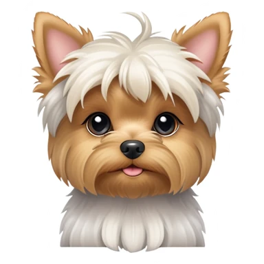 Small white yorkie sticker