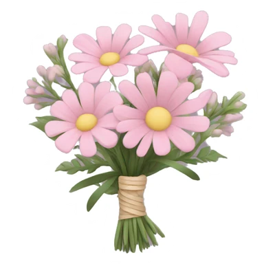 pastel pink wildflower bouquet sticker