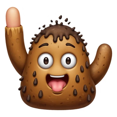 stinky finger with poo sticker