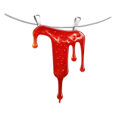 Clothes hanger in strawberry jam sticker