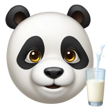 panda got milk sticker