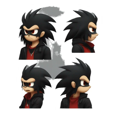 Shadow the hedgehog being emo sticker