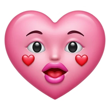 Heart shaped kiss emoji sticker