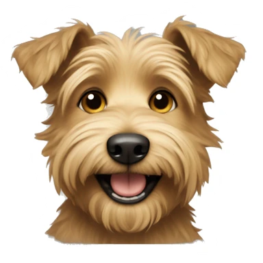 light brown scruffy terrier smiling sticker