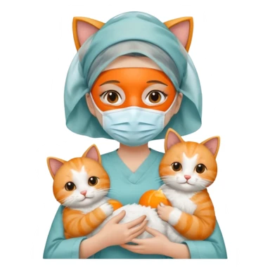 scrub nurse with cats sticker