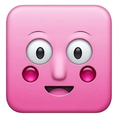 simple pink square paper no face on it sticker