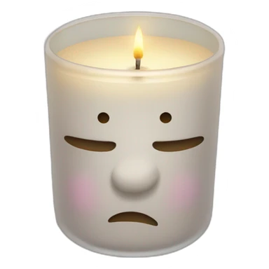 Candle in a jar without cap sticker