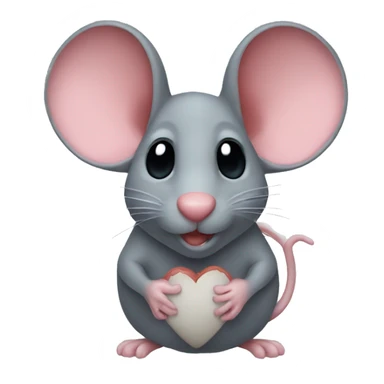 mouse heart sticker