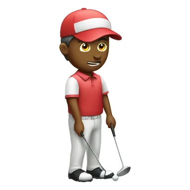 Golfer putting  sticker