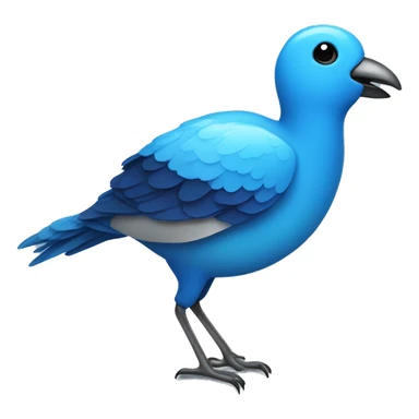 Blue cocktail bird sticker