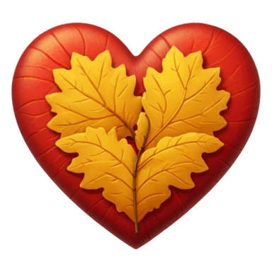autumn heart sticker