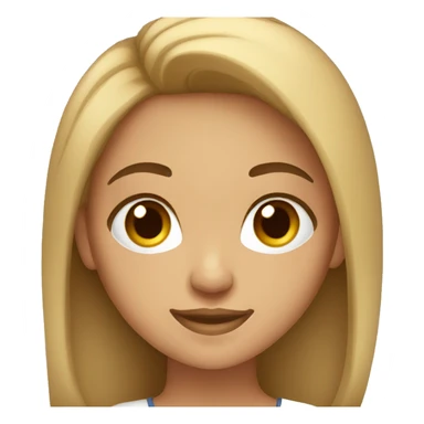 a light skin girl with brown eye smiling  sticker