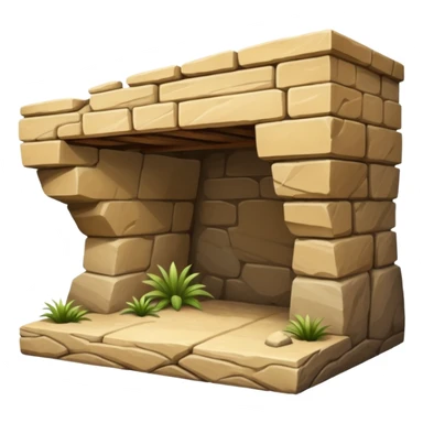 rock overhang , shelter. sticker