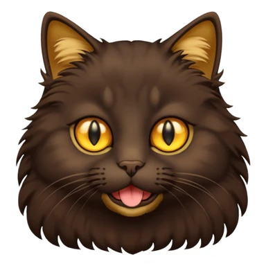 Dark-Brown sitting cat with golden eyes  sticker