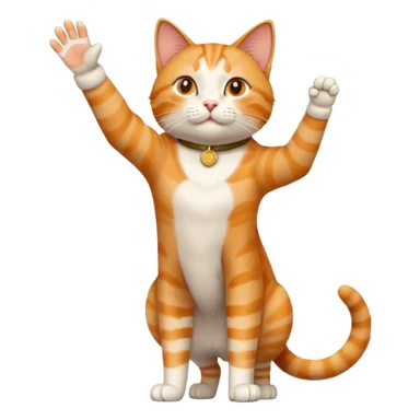 A cat saluting  sticker
