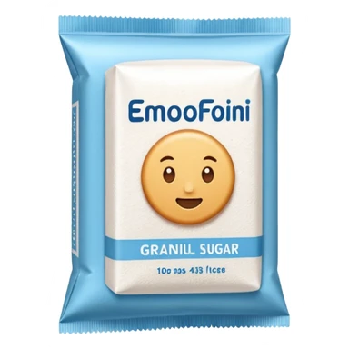 package of white granulated sugar sticker