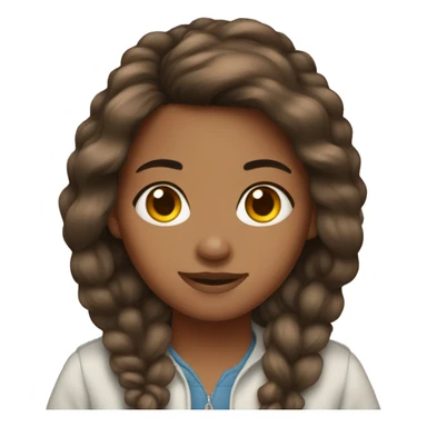 brown hair girl cozy sticker