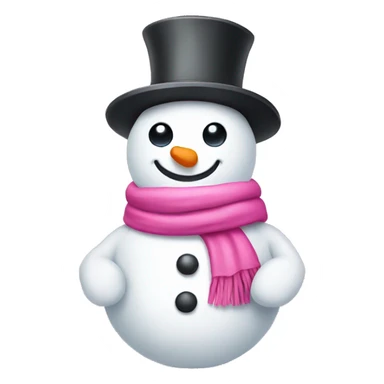 snowman with a pink outfit  sticker