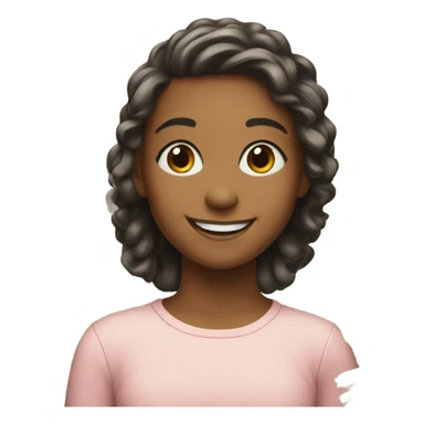 smiling girl with Christmas tree  sticker