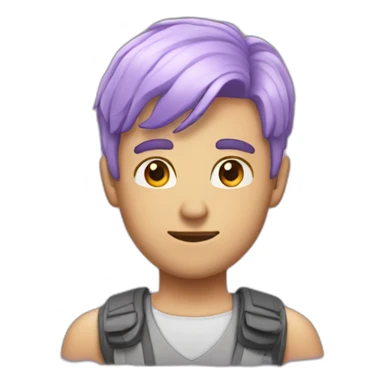 a guy with lilac 9mm hair and groves sticker