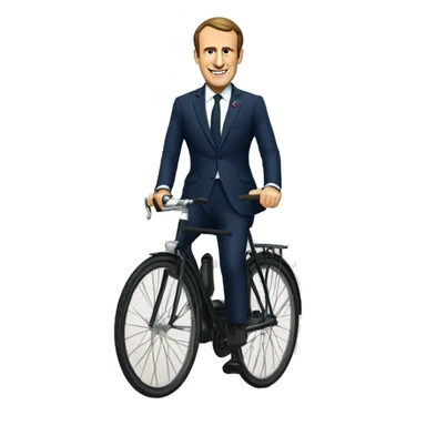 Macron sur un vélo  sticker
