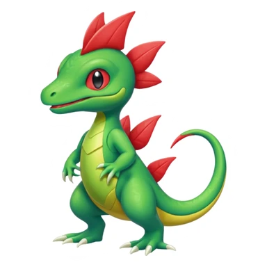 Nuzleaf-Grovyle-Axew-fusion sticker