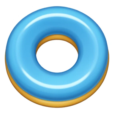 blue ringed-shaped candy with a small hole in the middle sticker