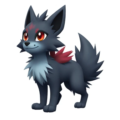 Cool Edgy Zorua-Zoroark-Mightyena full body sticker