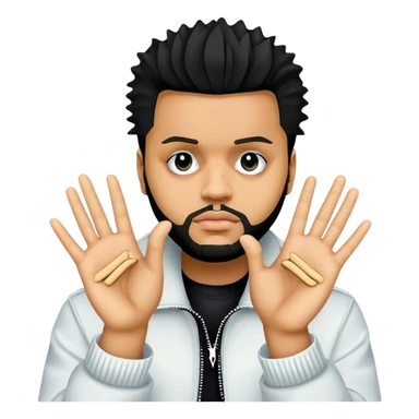 The Weeknd Xo symbol with hands sticker