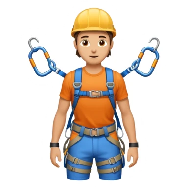 Climber with carabiners in Mountain Climbing Team sticker