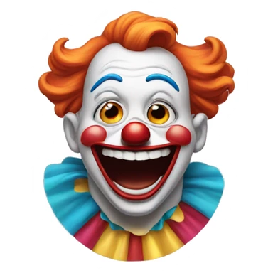 Happy crying clown sticker