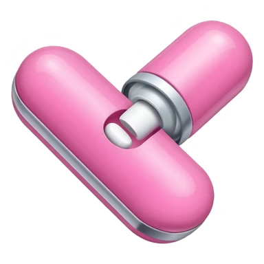 pink medication capsule sticker