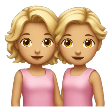Deux petits filles  sticker