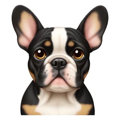 Black-and-tan French bulldog so with puppy eyes  sticker