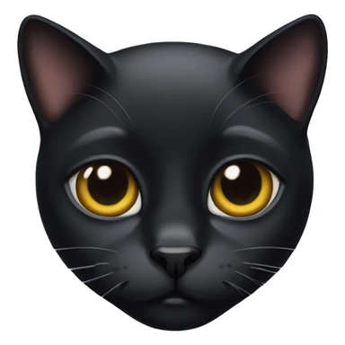 Black cat with one eye sticker