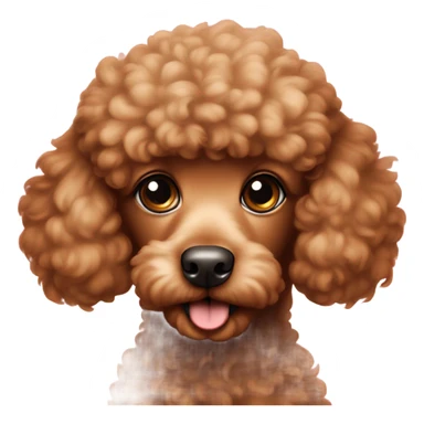 caramel colored poodle puppy sticker