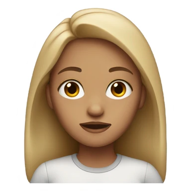 Dark blonde girl with very big brown eyes sticker