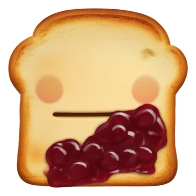 Toast with jam sticker