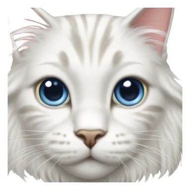 White Maine coon cat sticker