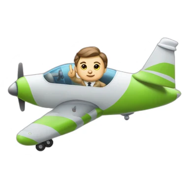 Zelensky fly in pig airplane sticker
