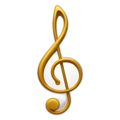 Treble clef with a heart sticker