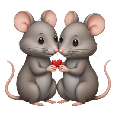 Rats kissing sticker