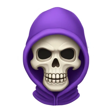 puple skeleton with balaclava sticker