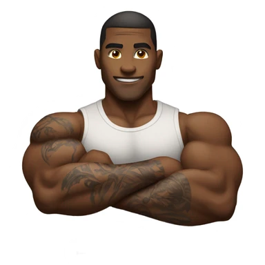 Flexing brown arm with tattoos sticker