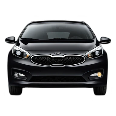 Front side view Black kia ceed 2013 sticker