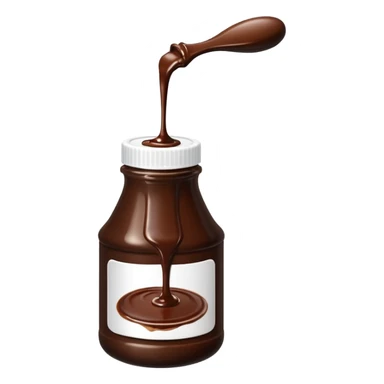 Chocolate sauce bottle sticker