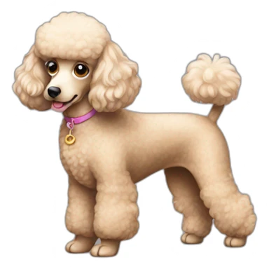 Dog Standart Poodle full body sticker
