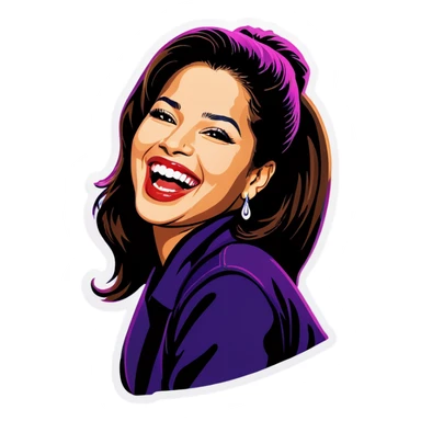 Selena Quintanilla laughing  sticker