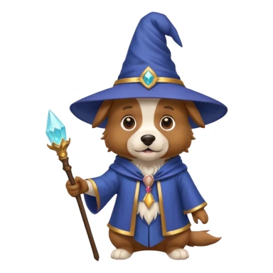 Dog wizard sticker
