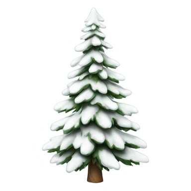  actual white fir christmas tree isolated.  sticker